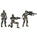 HALO 4” 3 Figure Pack Assortment - UNSC Marines with Weapons Fans - Build Your Universe - Amazon Exclusive