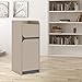 BarberPub Salon Spa Storage Cabinet, Barber Hair Stylist Station with 1 Drawer and 1 Cabinet, Beauty Salon Organizers 40” Tall DC2022 (Iron-Gray&Beige)
