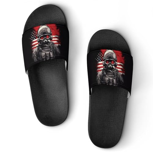 Remember Everyone Deployed Military R.E.D House Sandals Non-Slip Bathroom Slippers Beach Summer Shoes for Men Women