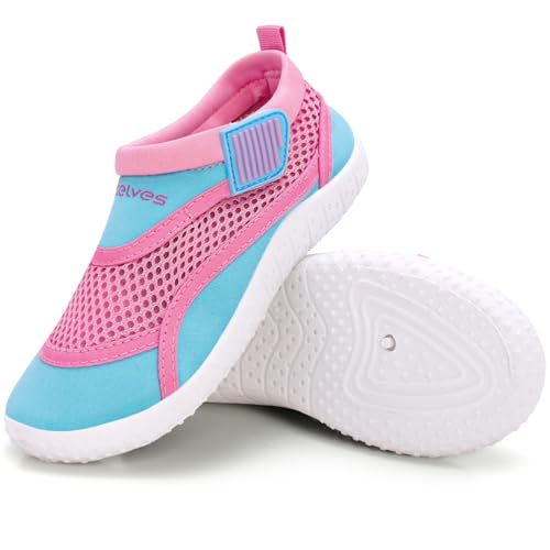 WateLves Kids Water Shoes Toddler Quick Dry Barefoot Shoes Girls Boys Aqua Athletic Sneakers for Beach Hiking Swim Kayak Sport Accessories, Camping Essentials