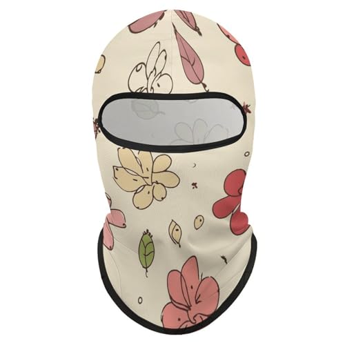 Balaclava con Estampado de Flores para Hombre y Mujer, Protección Solar, Transpirable, Máscara Completa para la Cabeza para Senderismo, Ciclismo, Correr, Conducción miniatura 7