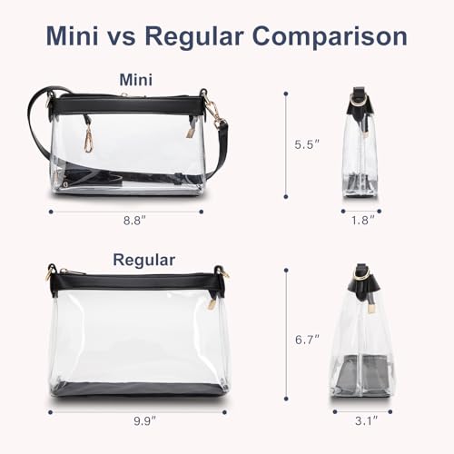 Image of Wuflyover Clear Bag for Stadium Events, Clear Purse for Women