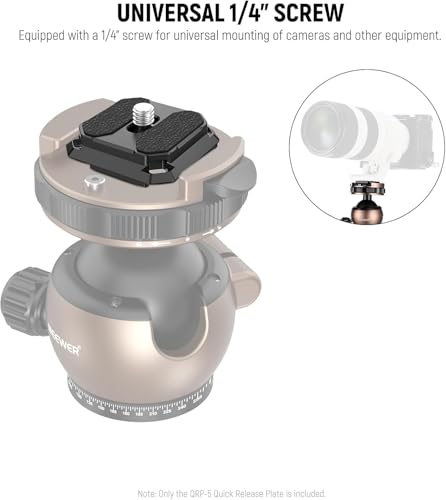 NEEWER 2 Pack Quick Release Plate 38mm Square Arca Type QR Camera Mount Plate Compatible with Peak Design Capture V3 Camera Clip, Tripod Head to Shoulder Strap Quick Switch with 4 Safety Pins, QPR-5