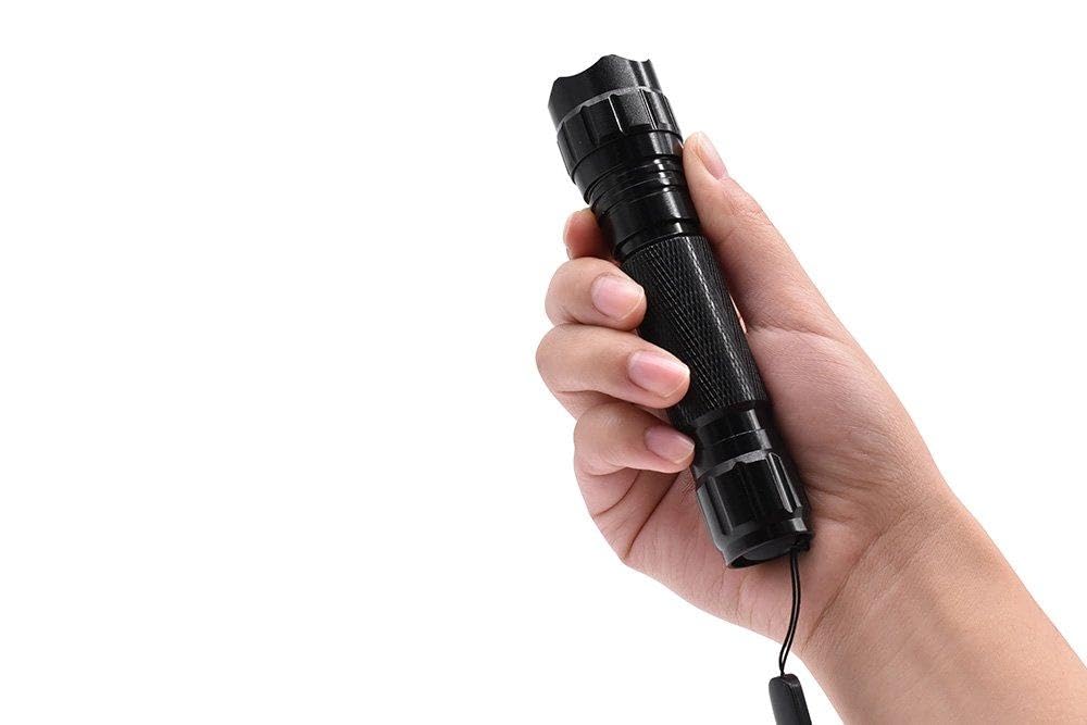 Mini Hunting Torch 3 W CREE LED Flashlight Torch with 18650 Battery 1 Mode Tactical Flashlight for Hiking, Camping, Hunting, Night Ride, Night Fishing, red