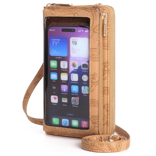 Image of GOIACII Phone Purse Crossbody Bags for Women Small Travel Wallet Touch Screen RFID Blocking