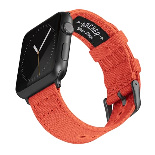 Archer Watch Straps - Canvas Straps for Apple Watch (Tangelo