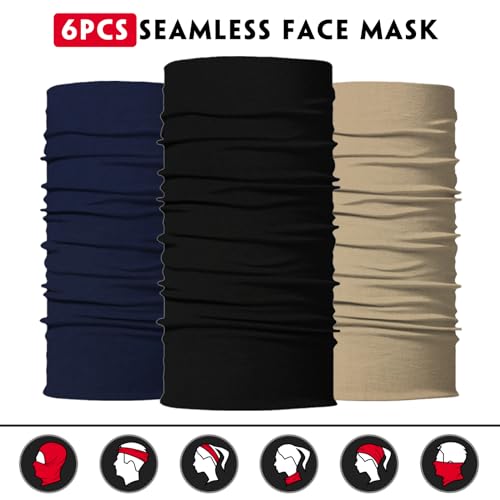 Image of Neck Gaiter for Men Women Headwear Bandana Head Wrap Face Scarf Mask Cover Warmer Balaclava-Seamless & Versatile