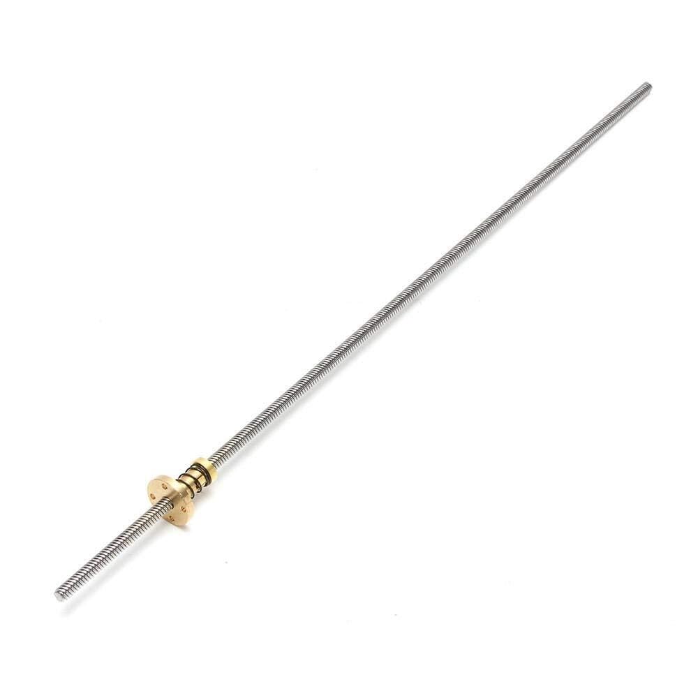 8mm Gewindespindel 300mm mit spielfreier Mutter für 3D-Drucker, Schrittmotor, 2mm Steigung(600mm)
