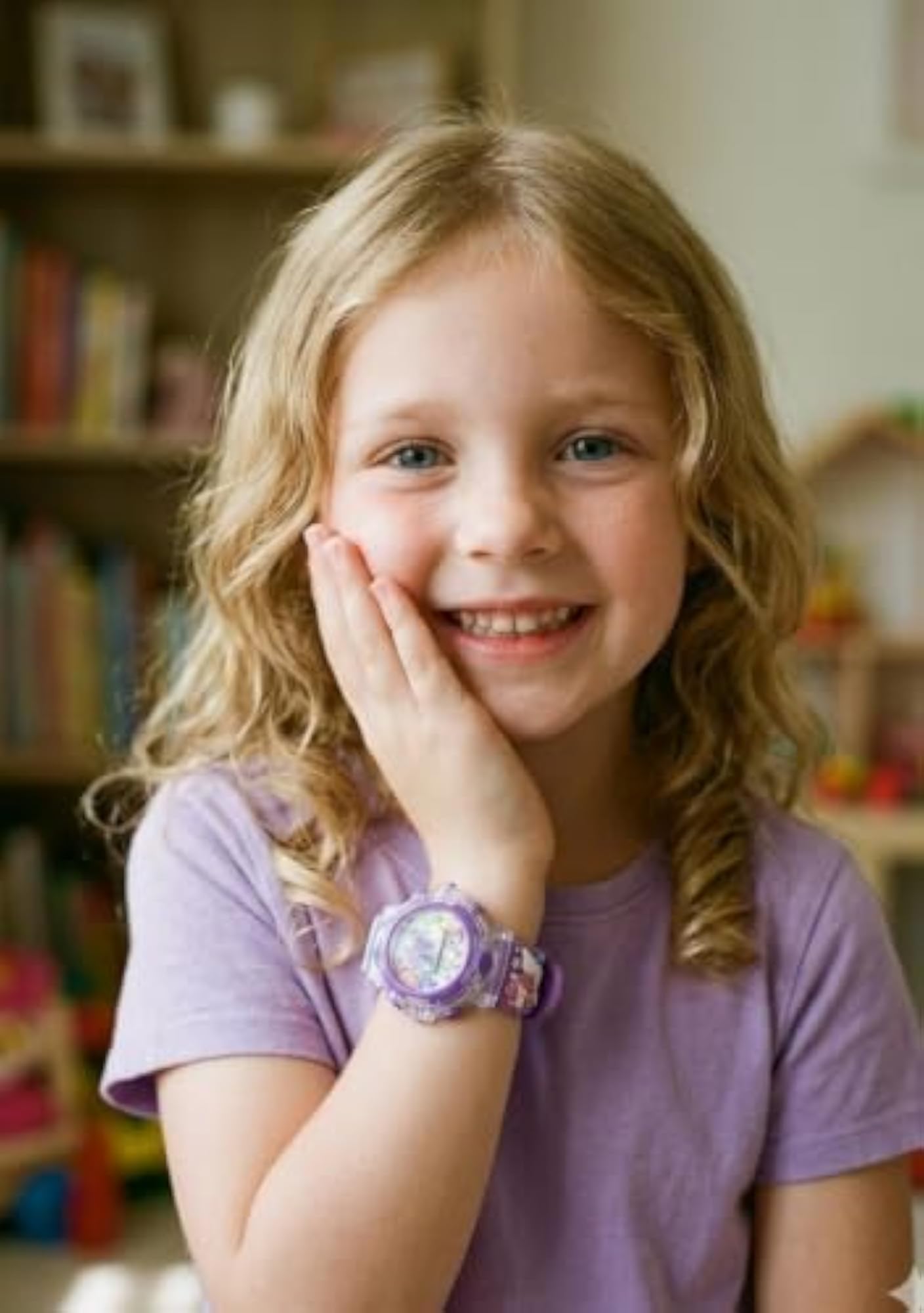 Kids Cartoon Pony Theme LED Digital Wrist Watch
