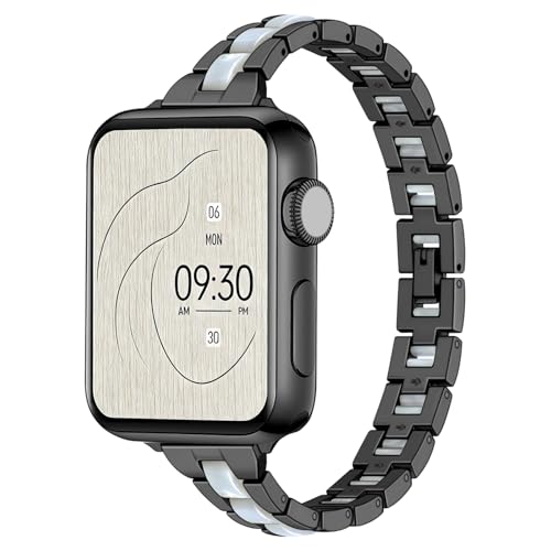 [JIAKUAYI] �y�ʃf�U�C�� ���W�����X�e�����X�X�`�[����iWatch�o���h ���������L���[�g�ȃX�������C�� �W���G���[�X�^�C�� �蓮���� �S�T�C�Y�Ή� (42mm 44mm 45mm 46mm 49mm Series 10/9/8/7/6/5/4/