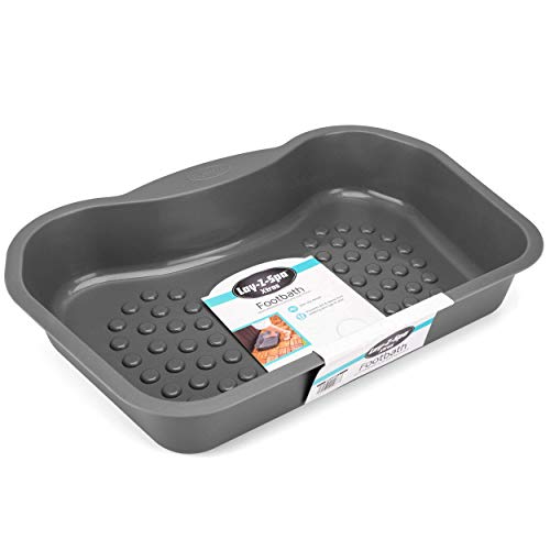 Lay-Z-Spa-BWA0011 Accesorio de Bandeja de baño para pies para jacuzzis y Piscinas de SPA, Antideslizante, diseño Resistente, Color Gris, 21.34 x 14.17 x 3.54 Inches (BWA0011)
