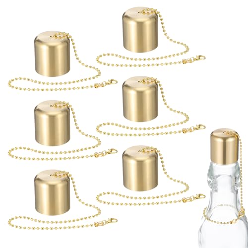 VOSAREA 6pcs Brass Lampshade Candle Care Tool Tiki Torch Caps Fire Extinguisher Cutter Candle Wick Cover Multi-use Snuffer Covers Stickers Chain Heater Rust Lamp Shade Put Out Tool