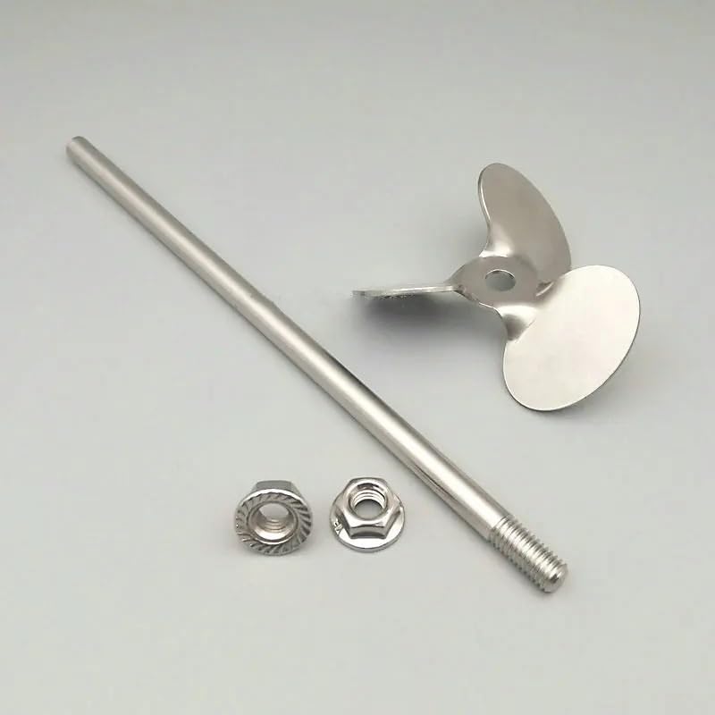 1pc Laboratory Stainless Steel Three-Blade Paddle Stirring Set with Rod - 40mm to 120mm Diameter Blades(120x8x500mm)