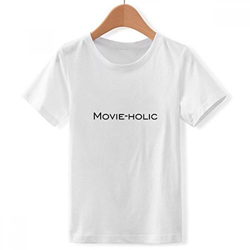 T-shirt blanc ras du cou XXXL multicolore pour garçon imprimé Mot-Holic Film élégant