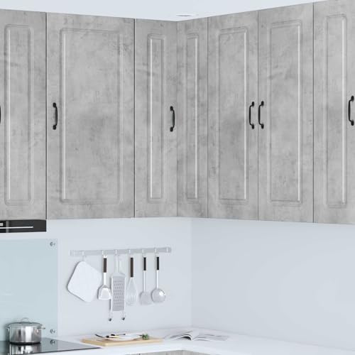 mzdioop Kalmar - Mueble de cocina (hormigón gris, 57 x 57 x 100 cm, madera, con mucho espacio de almacenamiento, para interiores)
