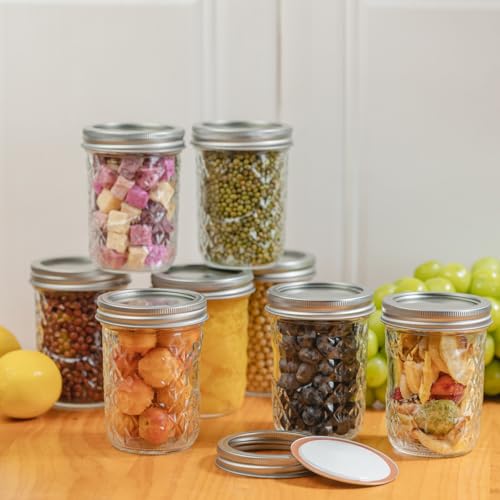 Yodecy 12 Pack 16 oz Wide Mouth Mason Jars with Silver Metal Lids, Canning Jars for Overnight Oats, Food Storage, Dry Food, Snacks, Candies by Yodecy - Image 3