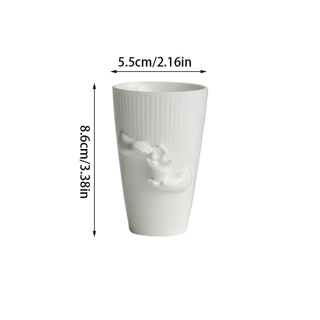 Matcha kubki biała porcelana pionowy wzór kubek dom kreatywny kubek do herbaty ceramiczny kubek do herbaty Kung Fu biała filiżanka do kawy biuro kubek na wodę zestaw do herbaty kubek do herbaty