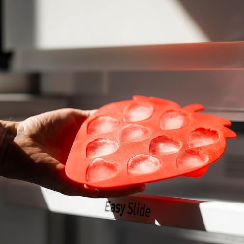 Molde para cubos de hielo con forma de fresa 6 piezas miniatura 3