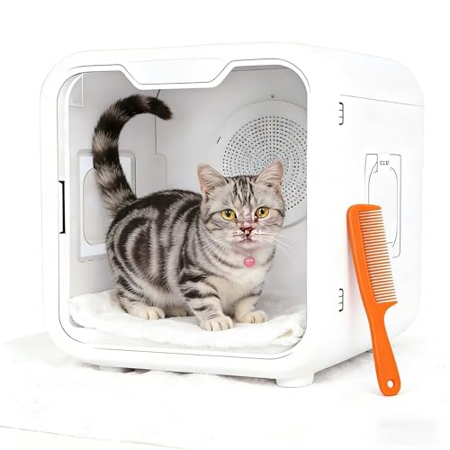SIEEOUR Asciugatore Per Gatti, Box Asciugatore Per Animali Domestici, Box A-sciugatore Portatile Ultra Silenzioso A Basso Rumore Con Controllo Temperatura Intelligente,Per Gatti E Cani