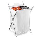 Honey-Can-Do HMP-01125 Folding Hamper Sorter, White, Double-Sorter