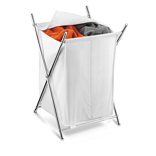 Honey-Can-Do HMP-01125 Folding Hamper Sorter, White, Double-Sorter