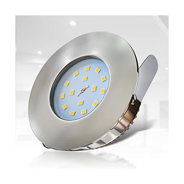 B.K.Licht - 3er Set LED Einbaustrahler flach für das Badezimmer - Bad Feuchtraumleuchte LED - 3x5W LED - 30mm ultraflach – Bild 4
