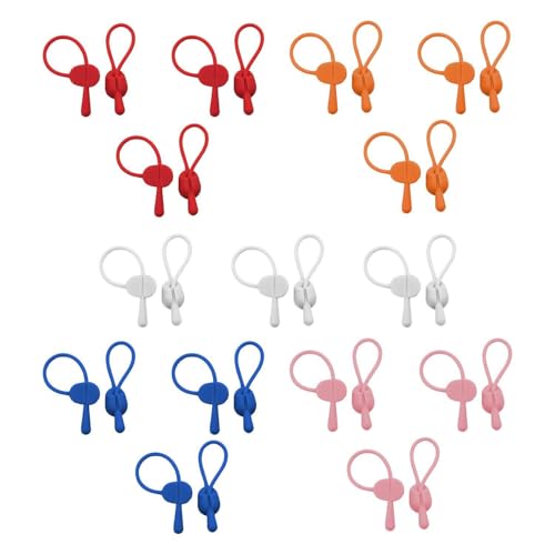 CWPFVQA 15 Uds. De Cuerda De Silicona, Bridas Reutilizables, Multicolor, Silicona
