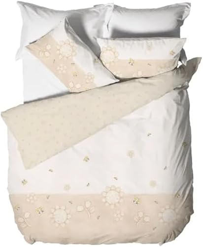 THUN - Beige Duvet Cover - Elegance Line - 100% Cotton - M
