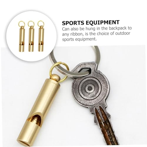 3 silbatos vintage de cobre para deportes y supervivencia miniatura 2