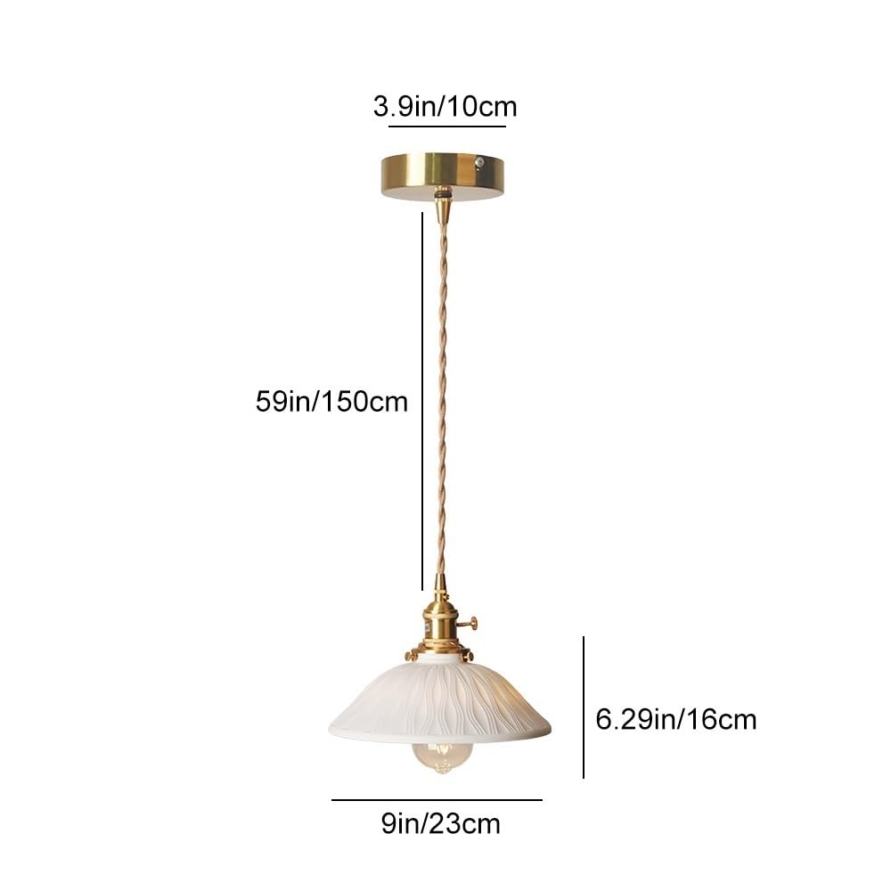 Jadssox Biała ceramiczna lampa wisząca Gold wisząca lampa sufitowa