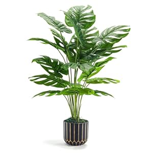 1 Stück Künstliche Pflanzen Wie Echt, 71,1 cm, Kunstpflanzen Groß, für Wohnzimmer, Badezimmer, Schlafzimmer, Zimmer Deko