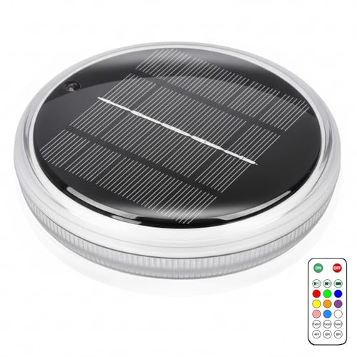 Lampe solaire de piscine étanche avec télécommande pour éclairage flottant