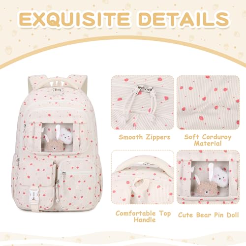 Image of PIG PIG GIRL Kids Backpack for Girls School Book Bag for Elementary Primary
