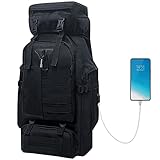 【80 l Militär-Rucksack】 Rucksackgröße: 69,8 x 36,8 x 16 cm, Gewicht: 1,3 kg. Ultraleicht, ultra-langlebig, ultra-toller Tagesrucksack. Ideal als Wanderrucksack, Ausflugstasche, Campingtasche, Handgepäcktasche, Reiserucksack für Damen und Herren. Leicht und bequem für Ihre Reise und Ausflüge.