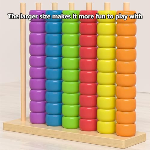 Color Matching Stacking Puzzle Game, Fast Pattern Challenge Ring Stack Puzzle for 2 Players, Competitive Tabletop Puzzle Game Set Including Shelves and Rings (1pcs) - Image 4