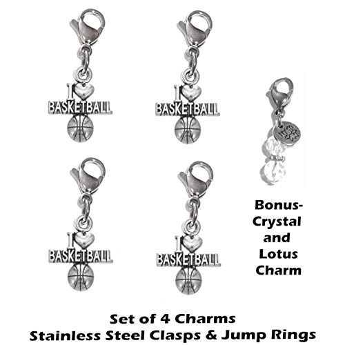 Image of Hidden Hollow Beads 4 Clip On Charms for Purse, Handbag, Keychain, Zipper Pull, Backpack, Jewelry Accessory, USA