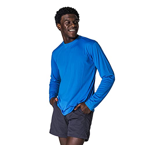 Vapor Apparel Men's Outdoor UPF 50+ Long Sleeve T-Shirt, UV Sun Protection for Fishing, Running, Hiking, XL, Royal Blue