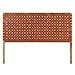 Tousmesmeubles Tête de lit 160 cm Teck/Cuir tressé Cognac - Essaouira - L 160 x l 5 x H 120 - Neuf