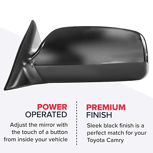 Dependable Direct Driver Side Mirror for Toyota Camry (2007 2008 2009 2010 2011) Power Adjusting Unpainted Left Non-Heated Non-Folding Outside Rear View Replacement Door Mirror - TO1320215 - Image 6