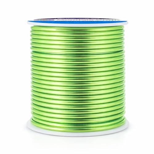 Image of Mandala Crafts 12 Gauge Light Green Anodized Aluminum Craft Wire, 60 FT | Colored, Flexible, Bendable, for Bonsai, Armature, Sculpting, Wire Wrapping, Jewelry Making, Weather & Tarnish Resistant