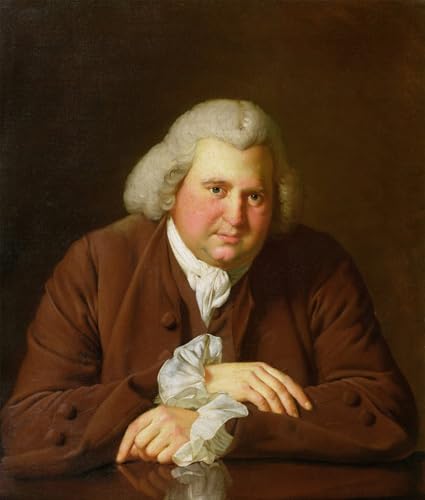 Portrait du Dr Erasmus Darwin en peinture moderne sur toile haute définition