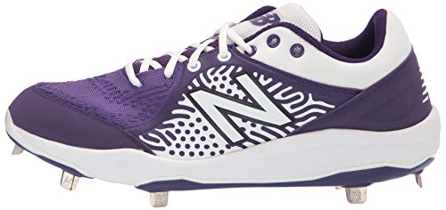 New Balance Mens 3000 V5 Metal Baseball Shoe, White/Purple, 7.5 Us #TOP7