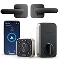 ULTRALOQ Bolt Fingerprint Smart Lock with Lever, Front Keypad Door Lock with Handle, Built-in WiFi Deadbolt, App Remote Control, Auto-Lock, Works with Apple HomeKit, Alexa, Google, BHMA Certified