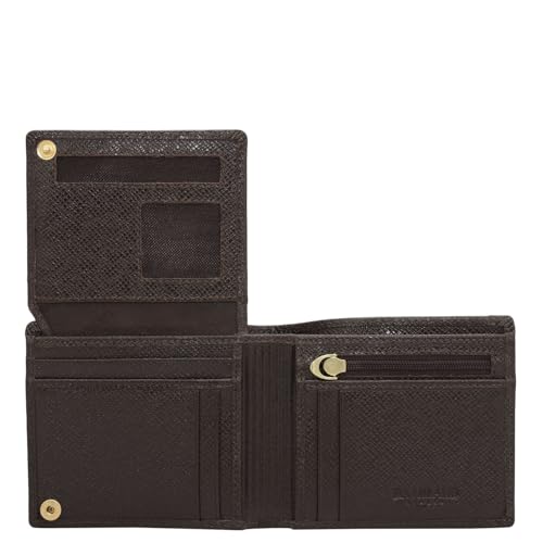 Image of Da Milano RFID Protected Leather Wallet for Men - Brown - Genuine Leather Bifold Wallet with 6 Card Slots, 2 Compartments & Slim Design