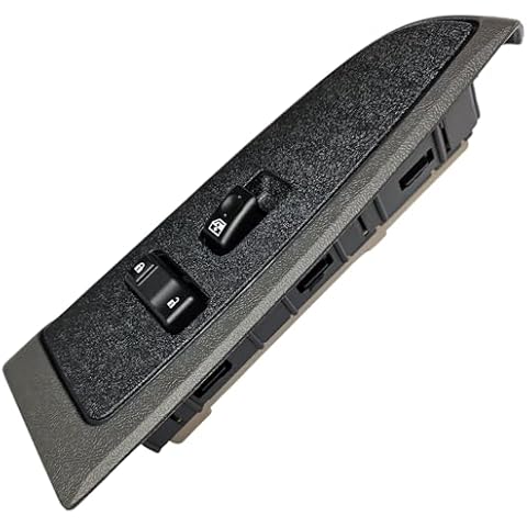 SWITCHDOCTOR Front Passenger Window Switch & Dark Gray Bezel for 2003-2006 Silverado, Sierra, & Avalanche (Dark Pewter, 19115820, Chevy, Power, Button, Control, Standard Cab Pickup, Crew Cab, Truck) Cover