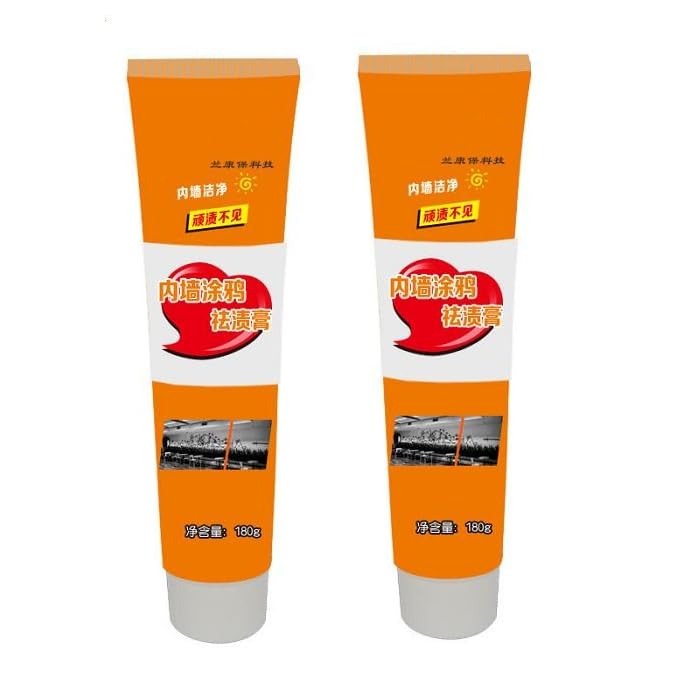 Wall Stain Remover | Multifunctional Wall Scratch and Stain Remover Cleaning Cream | Kids Drawing Removing Cream (Pack of 2 X 180Gram)