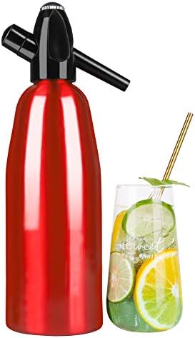 FDYD Soda Maker Portable Seltzer Bottle Carbonated Water Homemade Sparkling Beverages Machine,Red