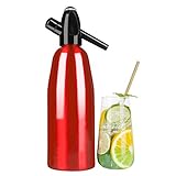 Diseño funcional HERMOSA - Este sifón de soda es de aluminio y cuenta con un diseño elegante y atractivo que hace que sea una gran adición a cualquier bar o cocina. El diseño incluye un regulador de presión durable y una tapa con rosca seguro para no gotea !.