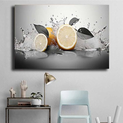 Fruit Simple Pattern Salon Décoration Tableau Abstrait Jaune Encadré 40x60 - 4