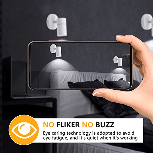 Vanoopee 3-Color Dimmable Ceiling Spotlight Flush Mount Adjustable Spotlight Directional Led Spot Lights Indoor Bright Accent Fixture For Living Room Bedroom - Cri90 Flicker Free 20W 2000Lm White #TOP5